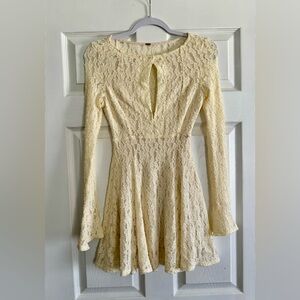 Free People Lace Keyhole Dress
